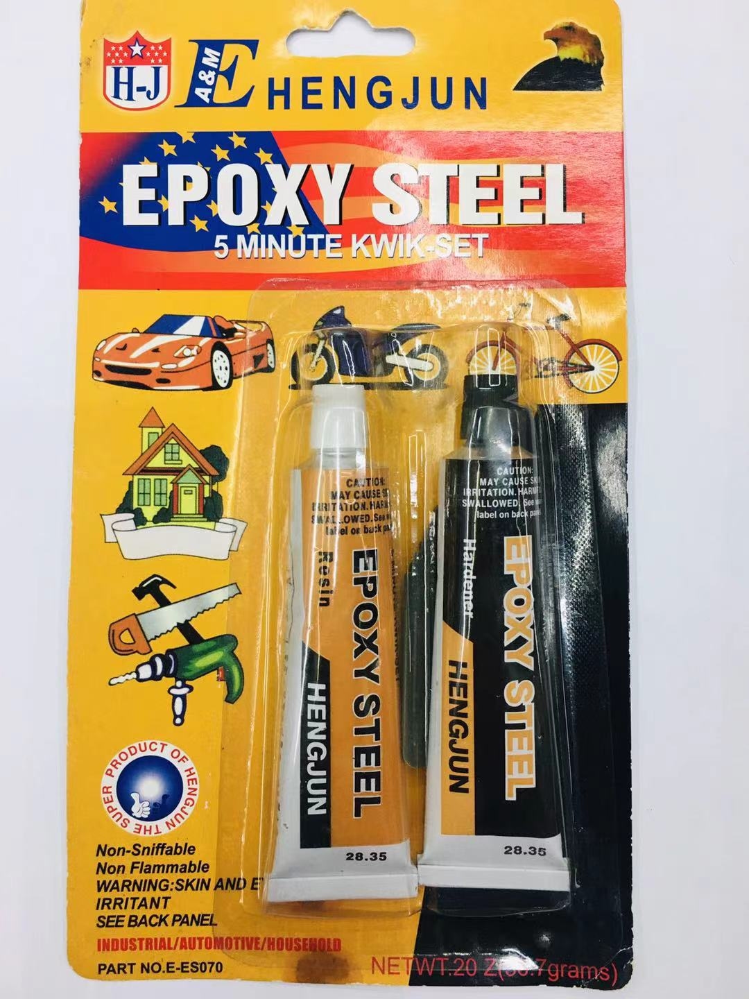 AB epoxy adhesive set listing from GlueMFG catalog