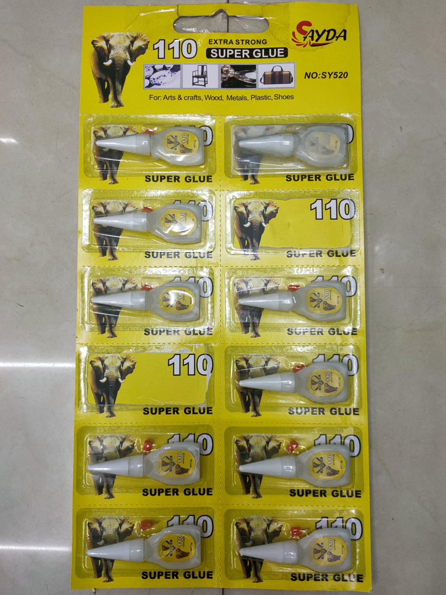 Super glue bottle product